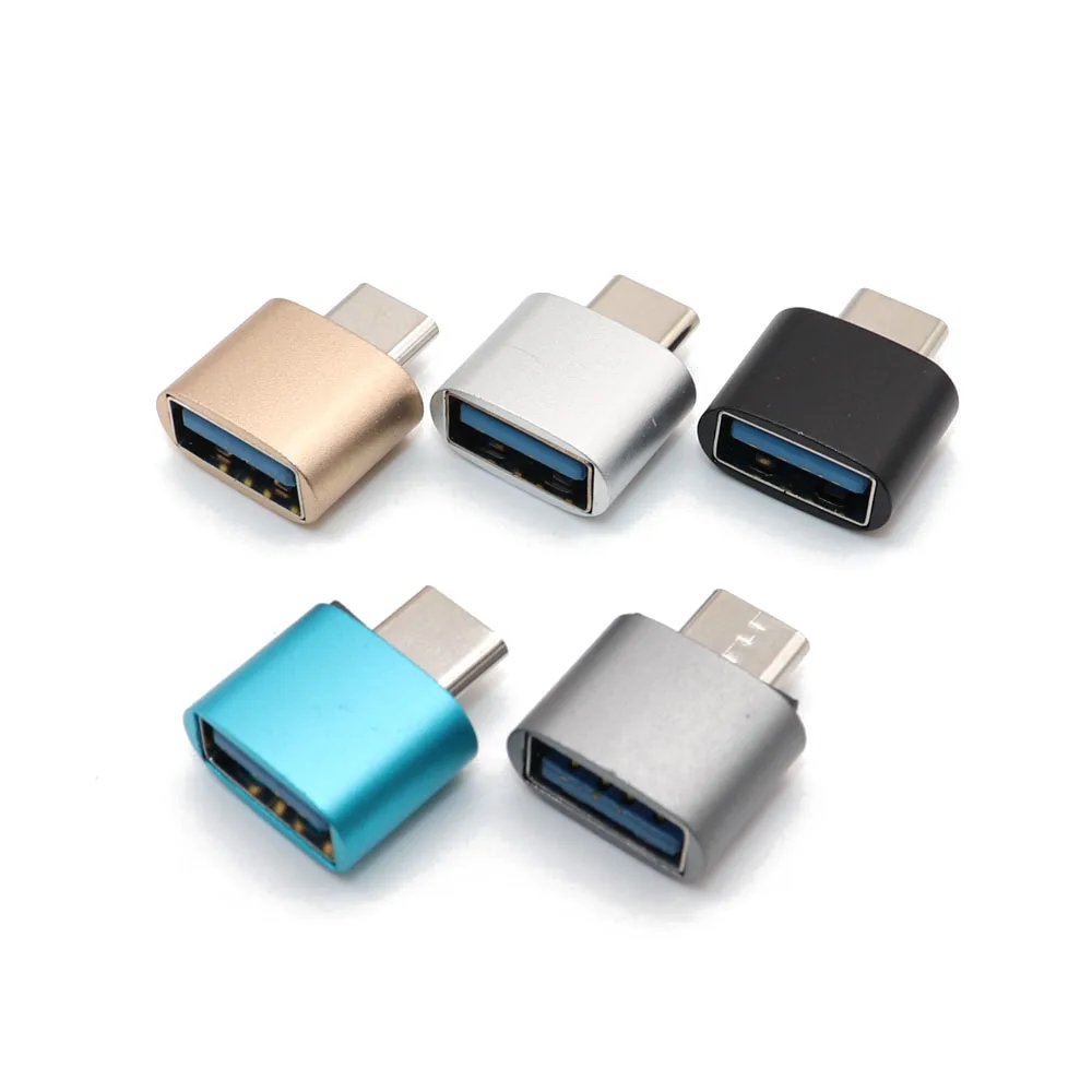 Металлический цветной конвертер USB-C 3 1 Type C в USB OTG для Android адаптер Папа-мама |