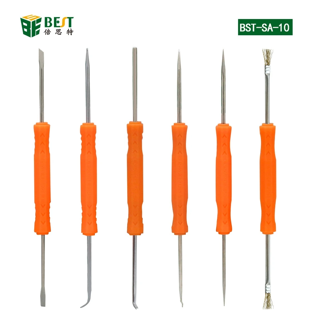 6 in 1 Auxiliary Tools Satisfy 12 Kinds of Requirements Pressure Drill Pry Stamp Cut Crape Hook Pull Brush Welding Maintenance