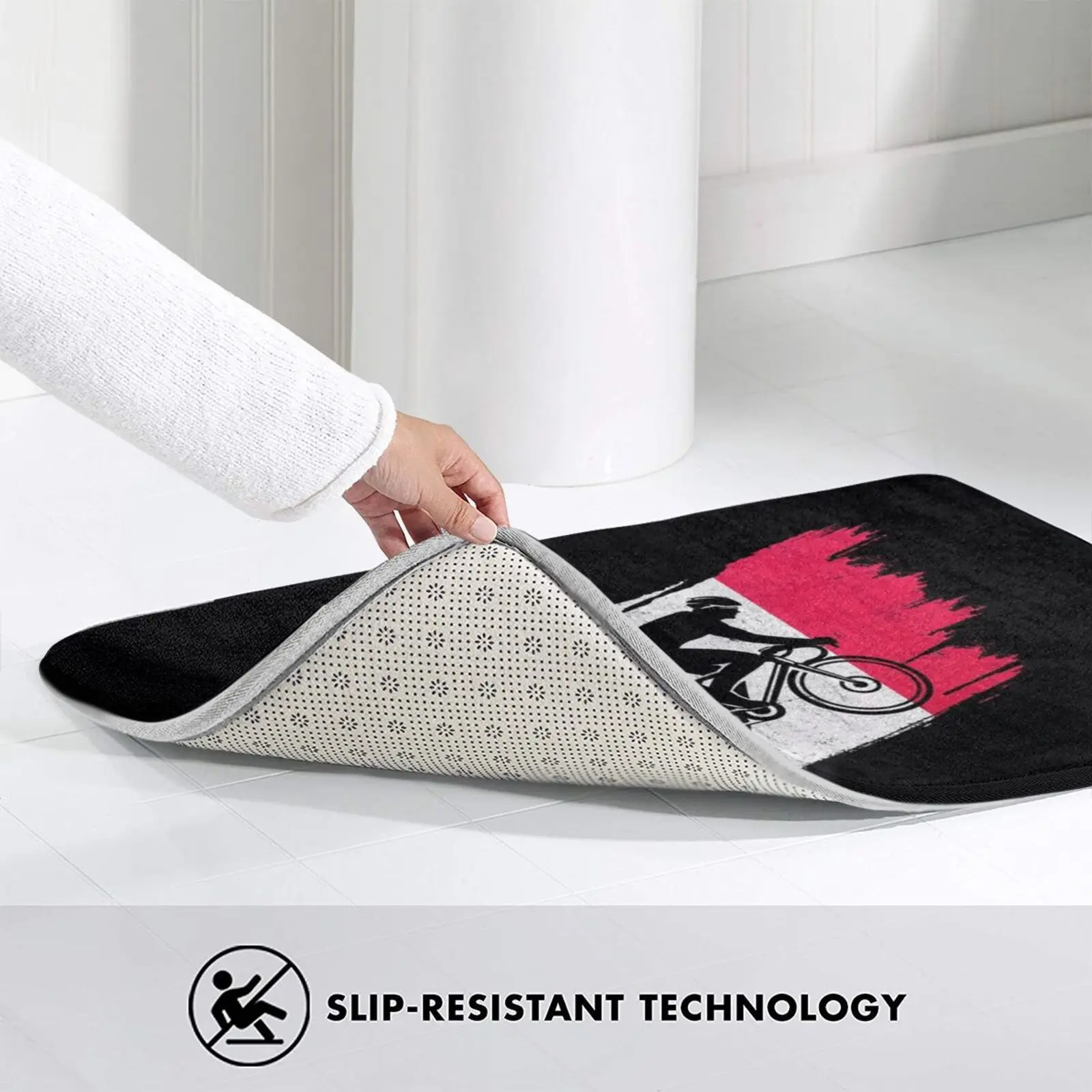 Дорожный велосипедист с итальянским флагом винтажный коврик подушка велосипед