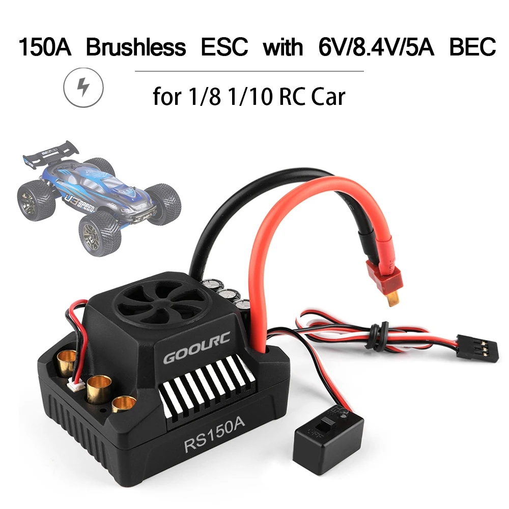 GoolRC 80A 120A 150A бесщеточный ESC 6 0 V/8 4 V / 5A BEC 1/8 1/10 RC подходит для грузовиков