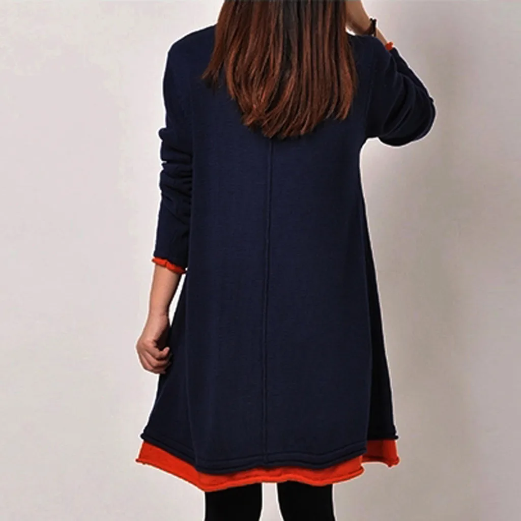 HSU Новое поступление женское платье с О-образным вырезом повседневное длинный