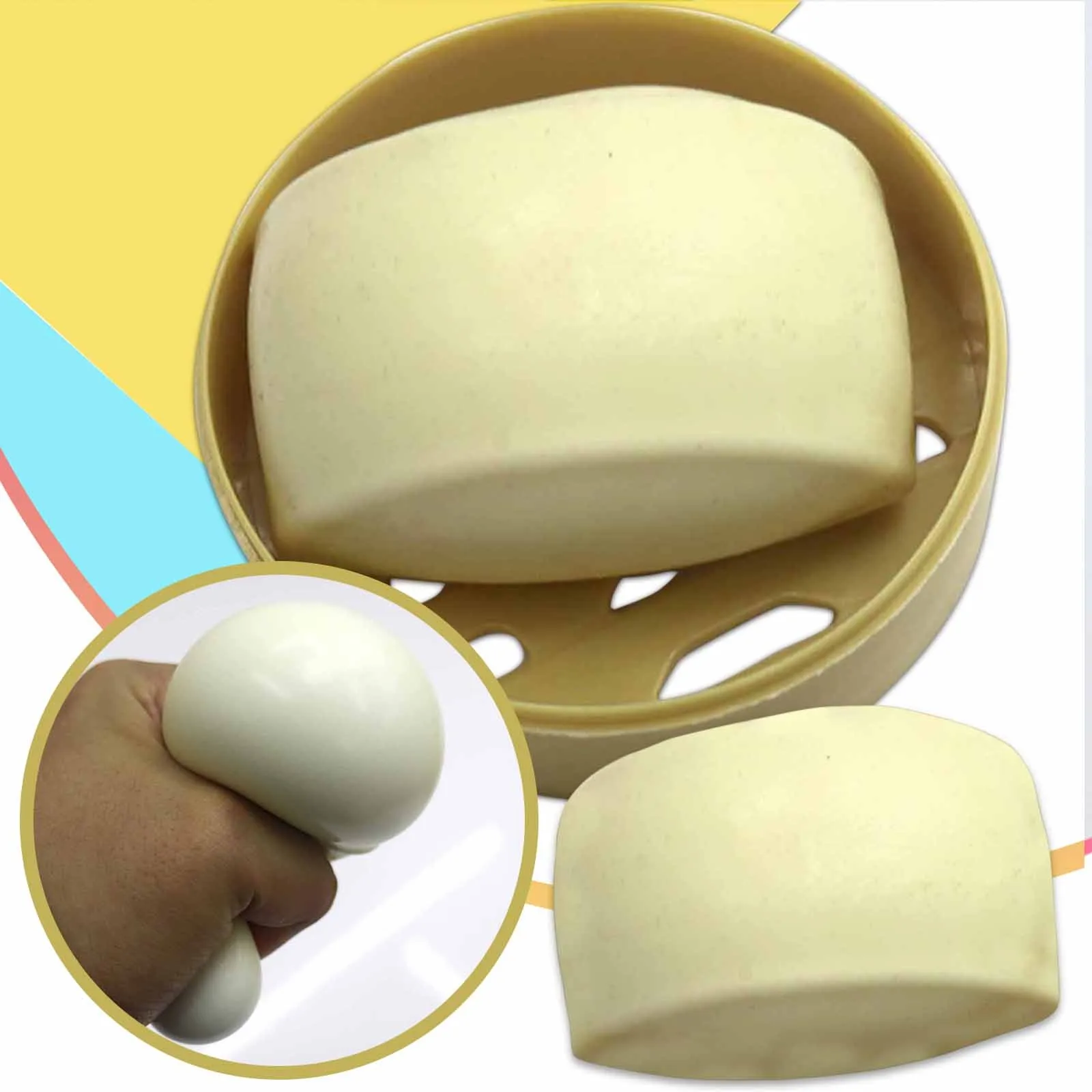 

Squishy Toys Tpr Simulation Food Steamer Steamed Buns Flour Ring Decompression Kneading Toy Squishy Slow Rising Scented Juguetes