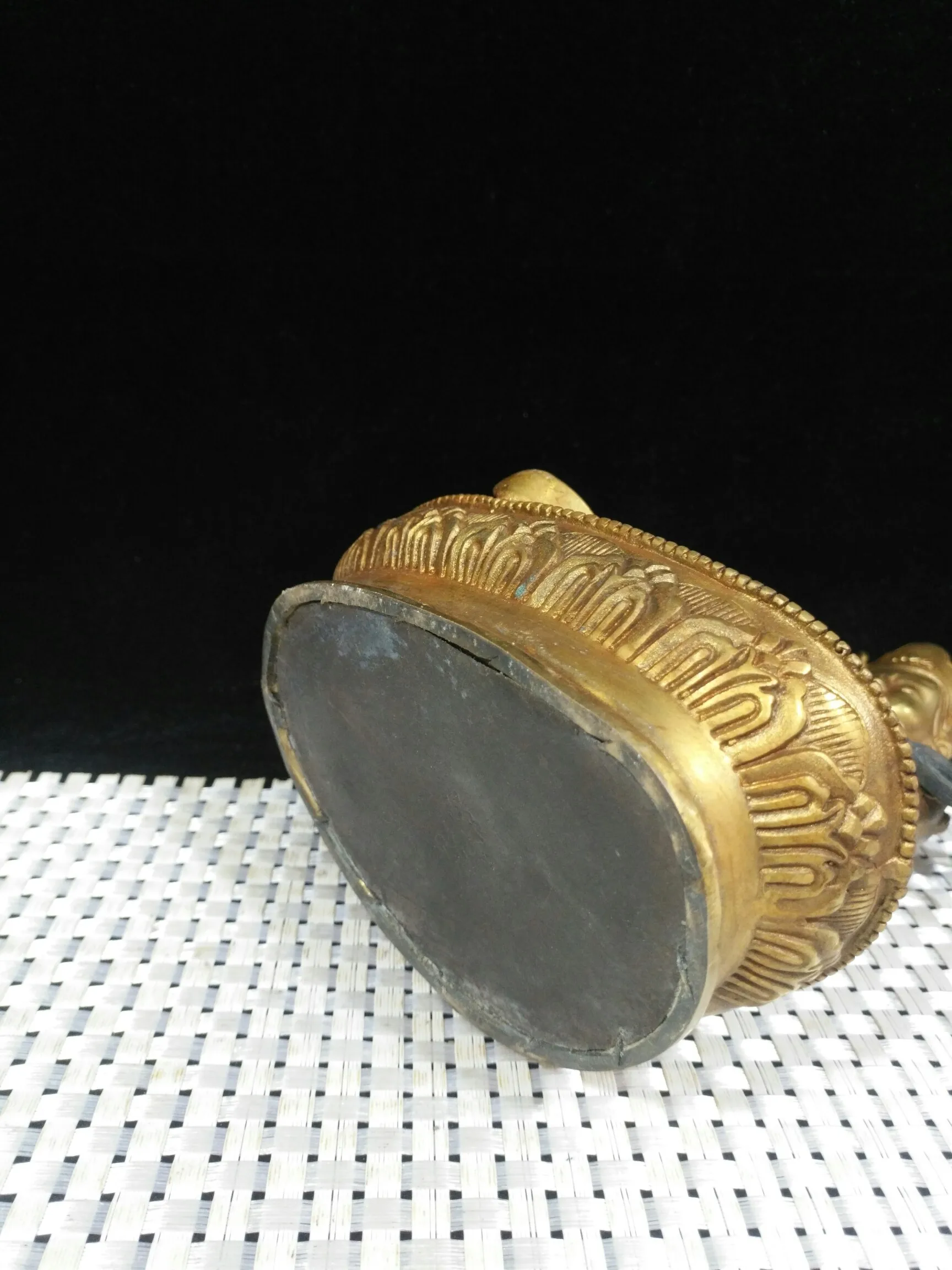 

LaoJunLu Nepal Returns Copper Gilt, "Lotus Health Master" Imitation antique bronze masterpiece collection of solitary Chinese