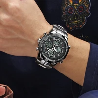 wwoor brand luxury mens sports watches dual display digital electronic quartz wrist watch waterproof military watch montre homme