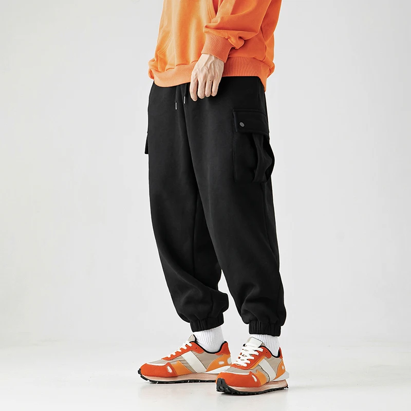 

2021 autumn and winter three-dimensional pocket overalls high street functional wind casual pants men's trousers