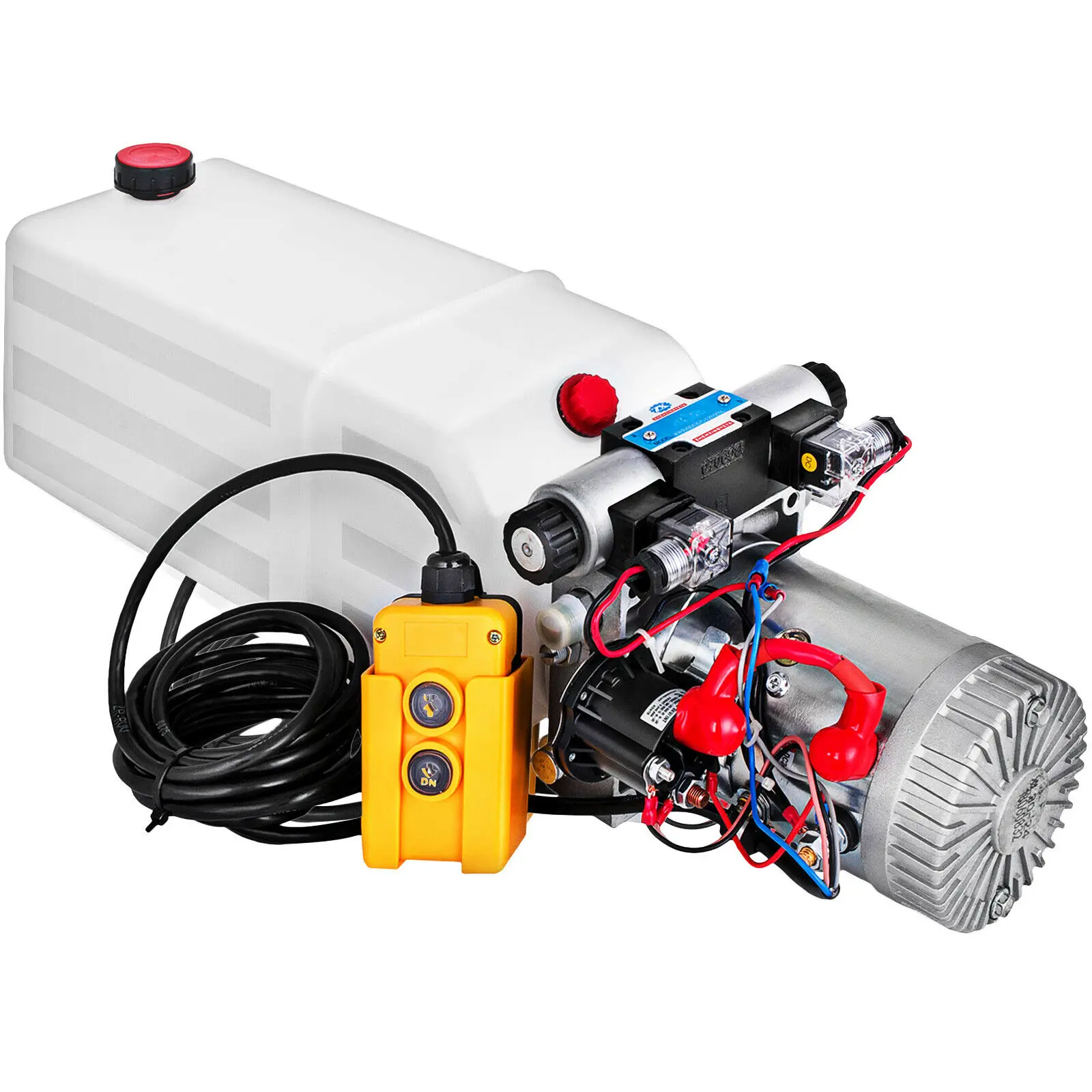 12V гидравлический насос двойного действия одинарный соленоид прицеп 8 Пластик