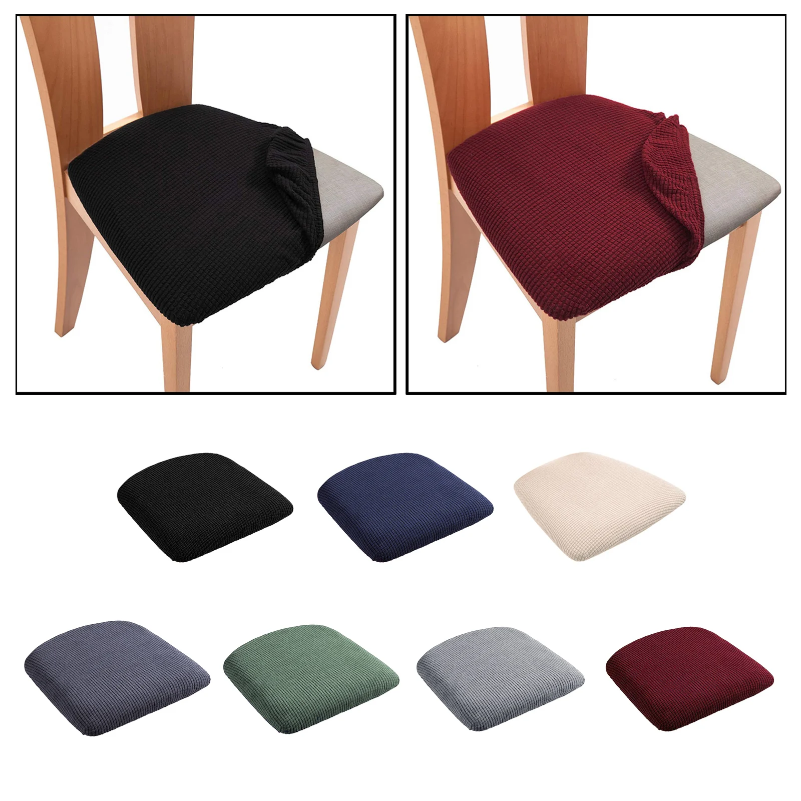

Spandex Stretch Dining Room Chairs Covers Dining Chair Seat Covers Washable Removable Wedding Banquet Chair Covers Decor