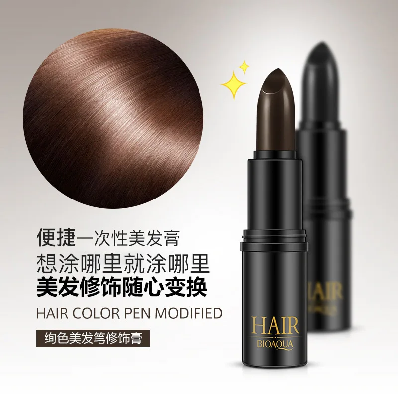 Краска-стик для волос 4 г одноразовый мгновенный черный покрытие бровей краска