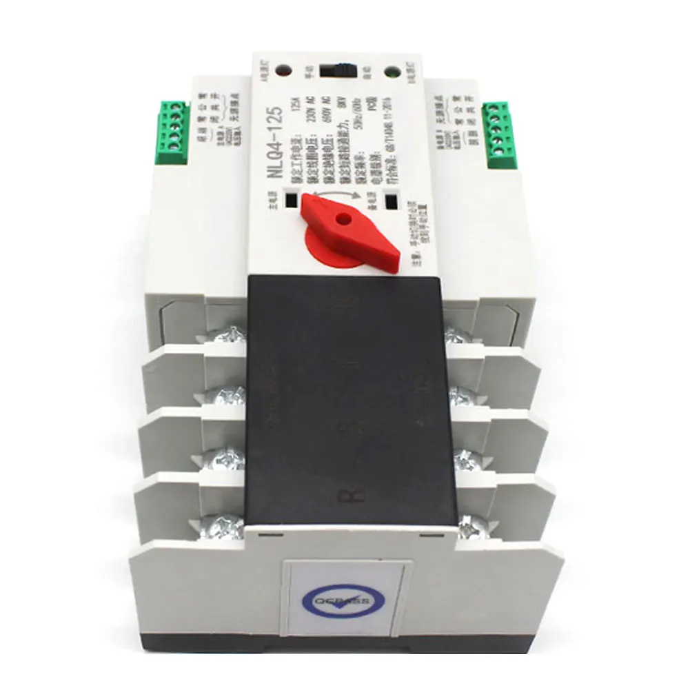 

Automatic Transfer Switch Dual Power 4P AC 380V 63A Toggle Switch Electricity Safety Din Rail Electrical Selector Switches