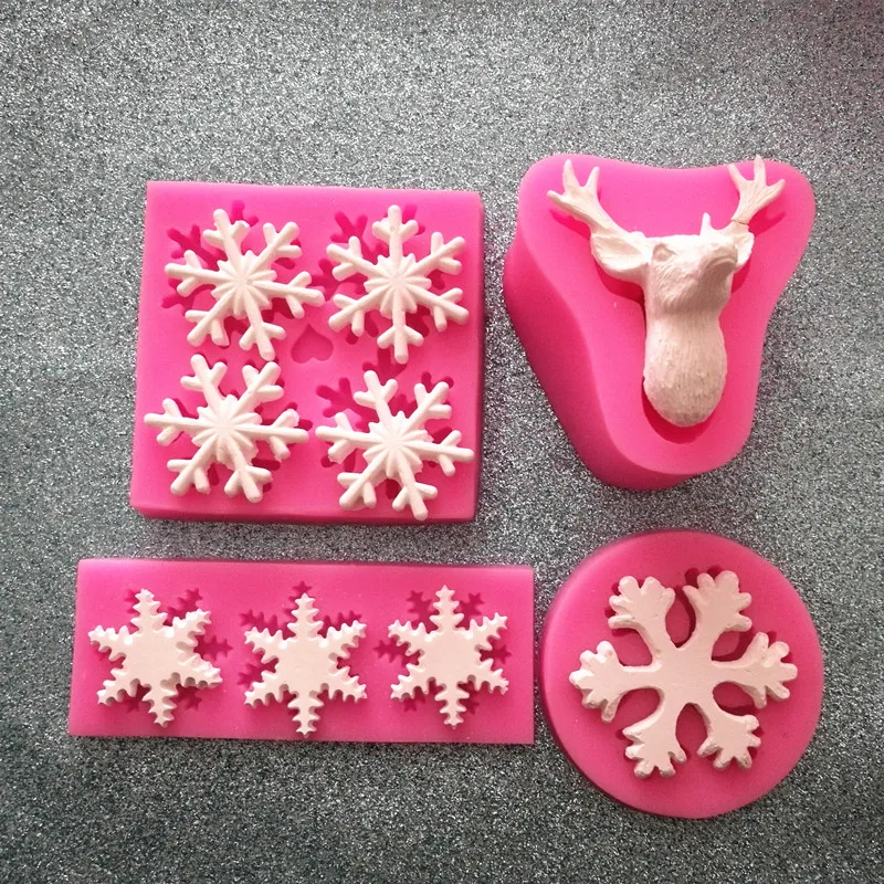 Рождественские снежинки в форме 3D кремниевой фотообои Сделай Сам кондитерский