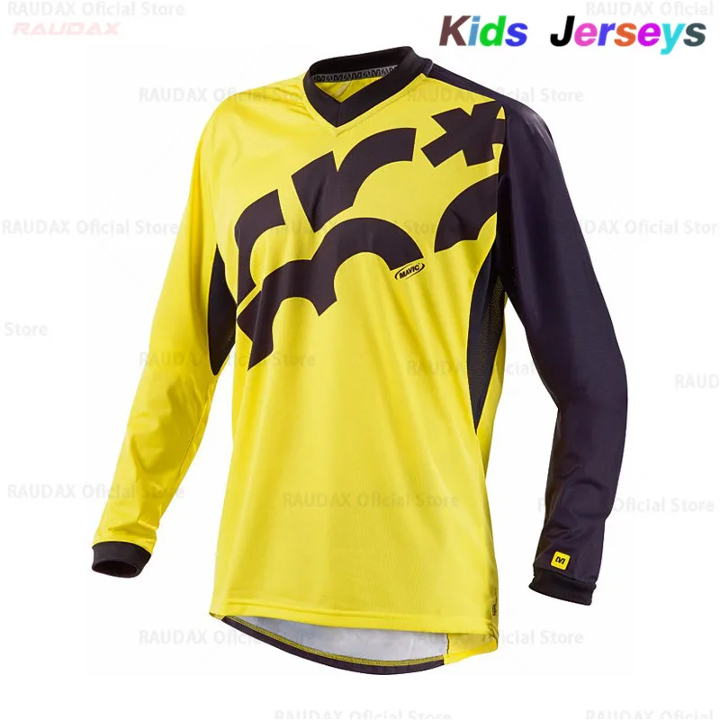 

Детская трикотажная футболка с длинным рукавом, дышащая одежда для горного велосипеда для мальчиков, футболка для мотокросса, рубашка для г...