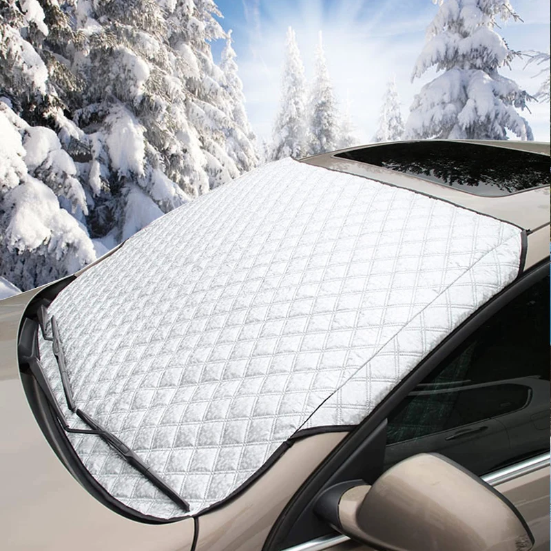 

Чехол для ветрового стекла автомобиля, защита от снега, мороза, льда, ветрового стекла, пыли, тепловой солнцезащитный козырек, льда, большой ...
