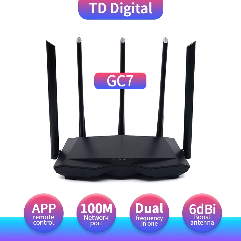 Tenda беспроводной AC1200 WiFi роутер с 2 4G/5 0G антенна высоким коэффициентом усиления для