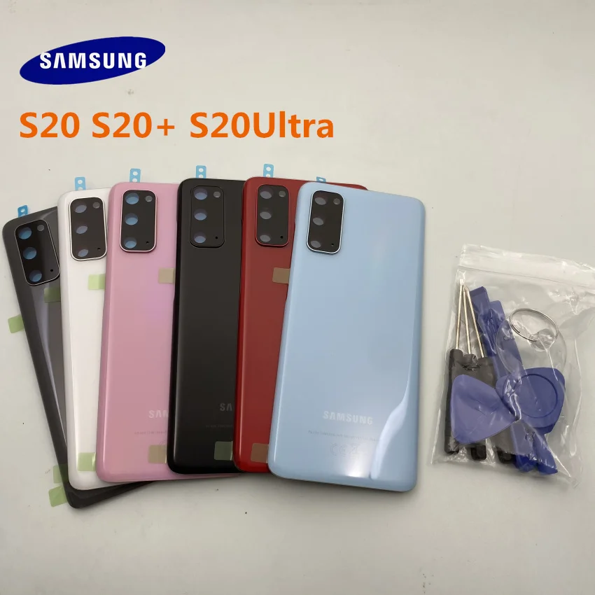 

Original Glass Back Cover Battery Door Rear Housing Case Replacement For Samsung Galaxy S20 GS20PLUS S20Ultra+tools