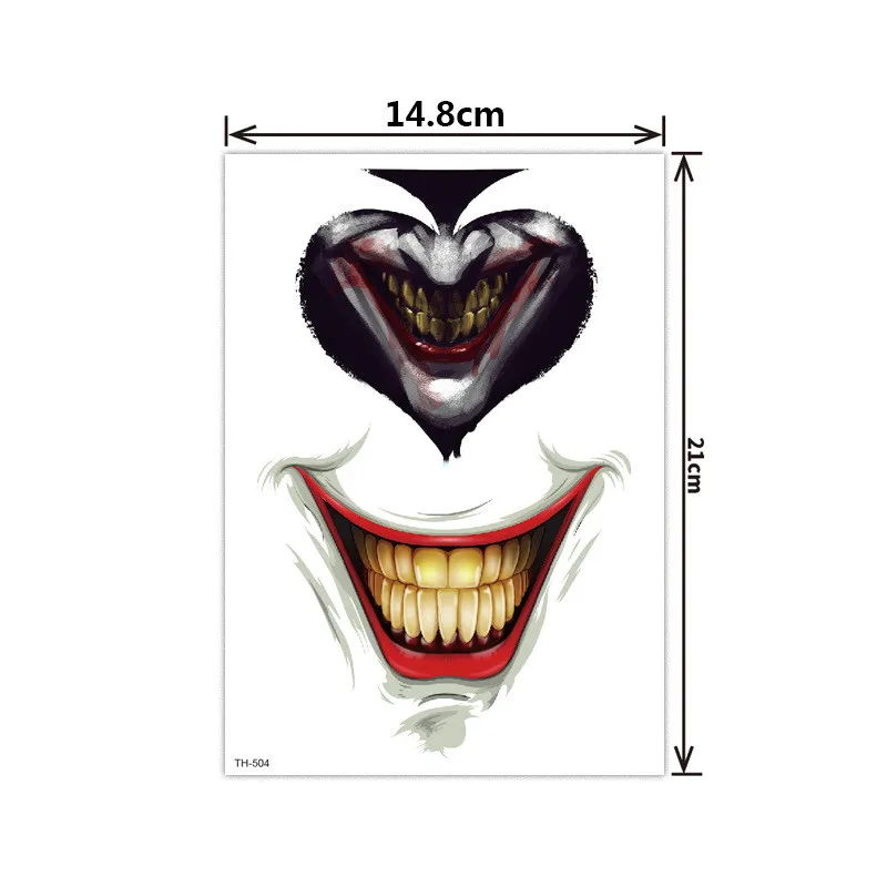 

Waterproof environmental protection tattoo stickers skull flowers wolf head machine mechanical drawing half arm big flower arm