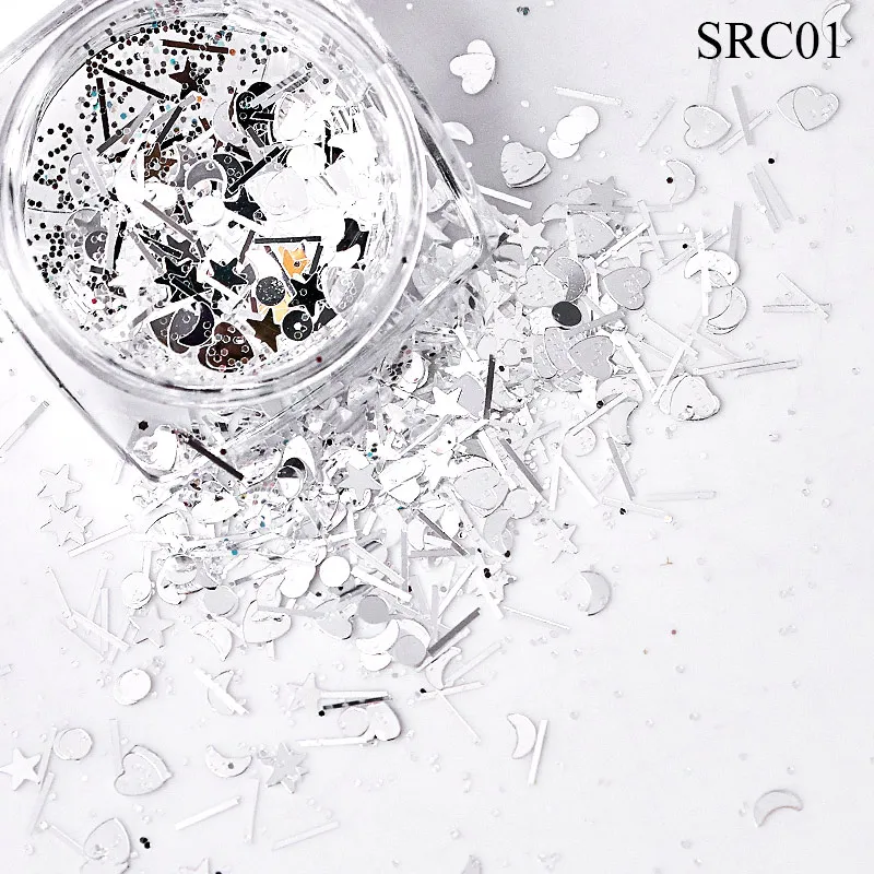 

1 Box Silver Nail Powder Sequins Pigment Shiny Candy Pink Color Dipping Dust Nail Art Glitter Sequins Design Manicure Decoration