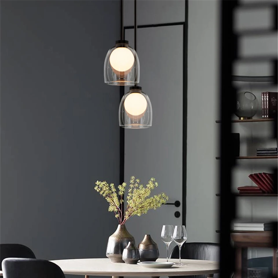 Nordic Luxury Led Glass Pendant Light Bedroom Bedside Loft Lighting Decor Lamp Modern Living Dining Room Interior Hanging Lamp