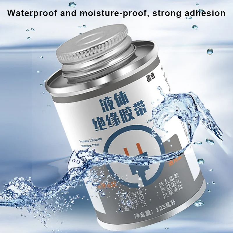 

125ML Liquid Insulation Electrical Tape Tube Paste Waterproof Anti-UV Fast Dry Tape SCVD889