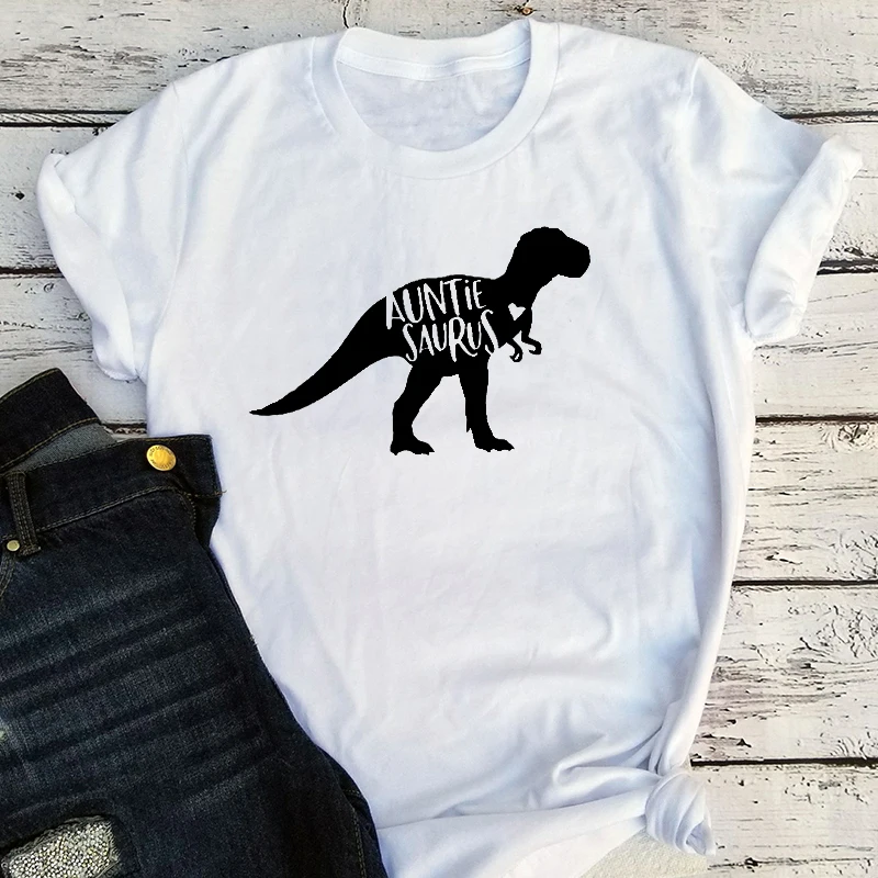 

AuntieSaurus Shirt Mothers Day Gift Aunt Dinosaur Shirt Women Christmas Gift for Aunt Tee Auntie Shirt Letter Kawaii XL