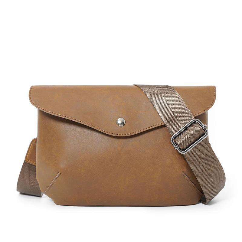 

High Quality PU Leather Crossbody Bags For Men 2021 New Unisex Shoulder Bag Business Messenger Bag Male Brand Designer Purses
