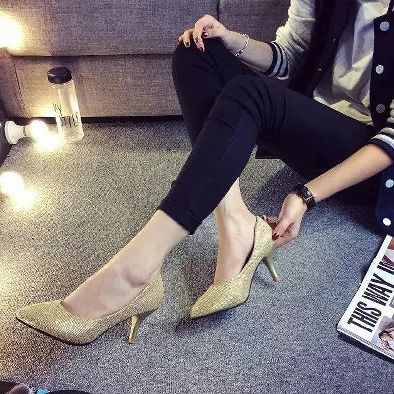 Лидер продаж Женская обувь на высоком каблуке Сезон весна-осень Коллекция 2020