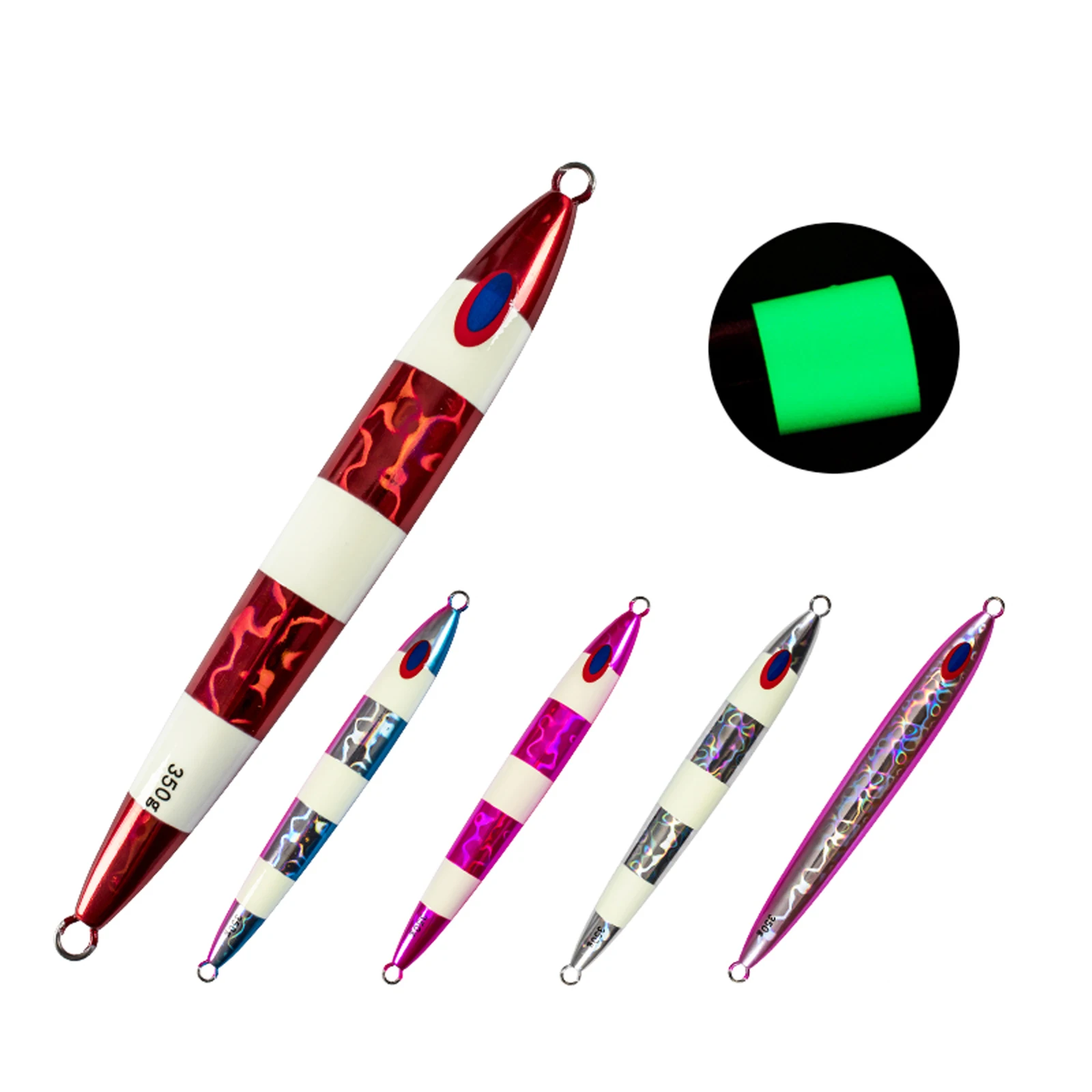 1 шт. приманка для Глубоководной Рыбалки светящаяся Зебра медленное джиг ложка