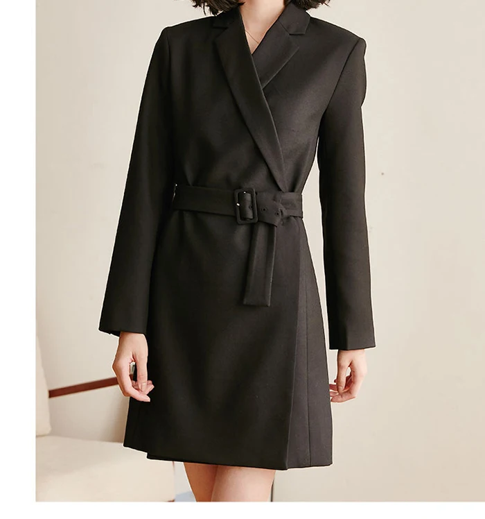 Женское платье весна-лето 2019 новый костюм с длинными рукавами и воротником