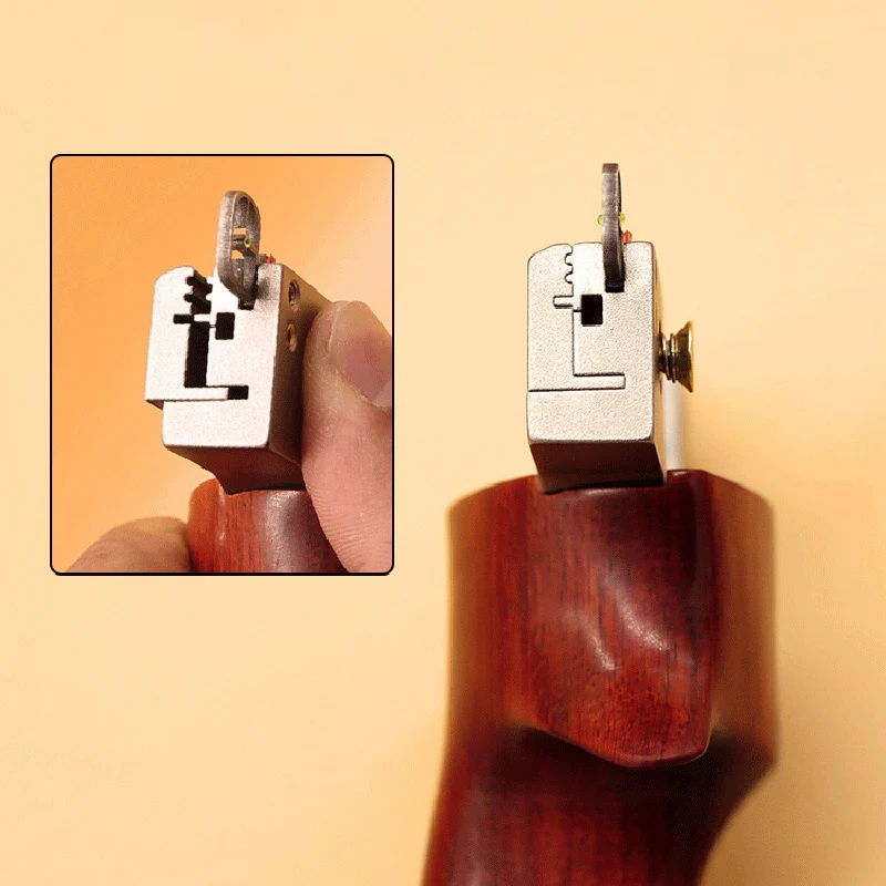 

Professional Hunting Slingshot Stainless Steel Catapult + Wood Patch Handle with Rubber Band Outdoor Shooting Game Sling Shot