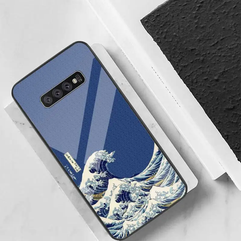 

Tokyo Japanese Art Phone Case For Galaxy Tempered Glass Cases Apply To S10 S9 S8 S7 S6edge Plus TPU Cover