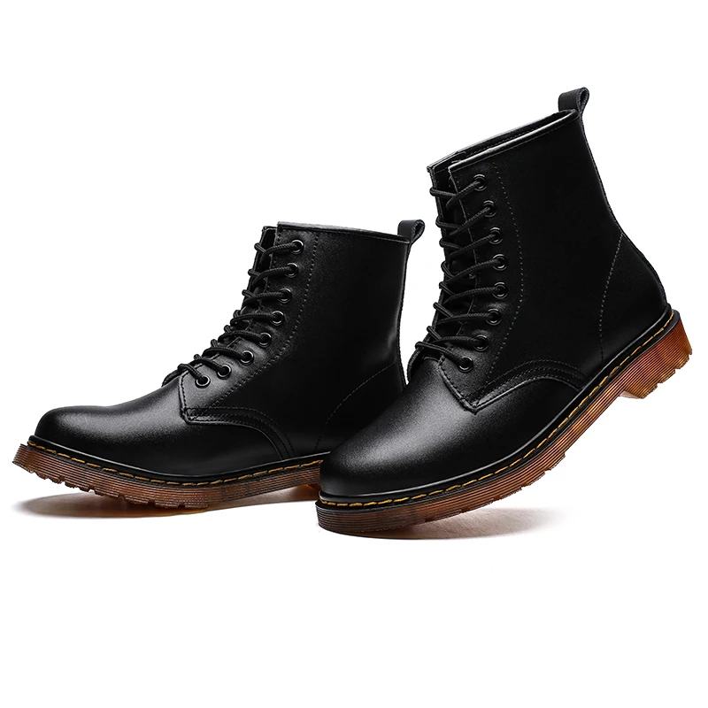 Мужские кожаные ботинки в байкерском стиле для осени и зимы 2019|Мотоциклетные