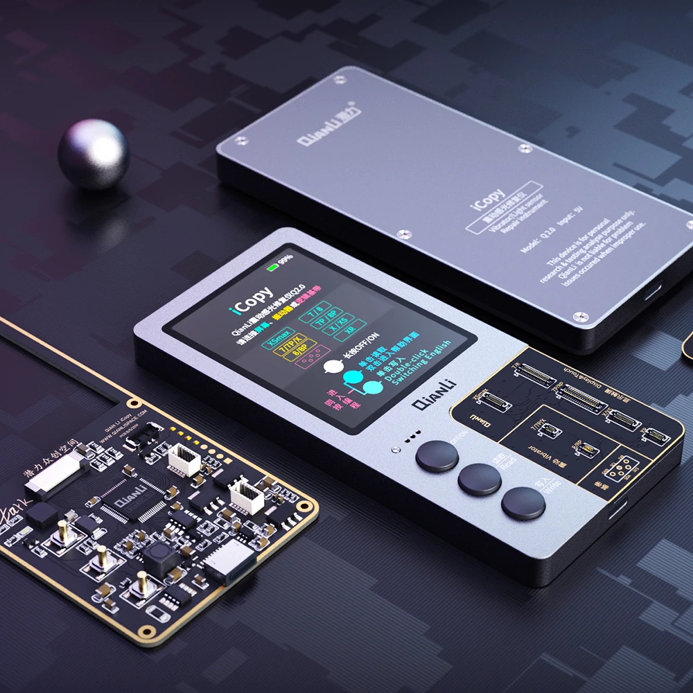 

QIANLI iCopy Plus Original Color Repair Programmer for Phone 7 8P XR XSMAX XS 11 Vibration/Touch/Photosensitive/Battery Repair
