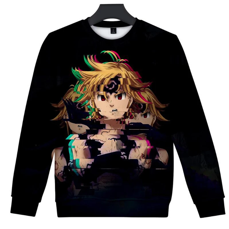 Толстовка Meliodas с круглым вырезом для мужчин и женщин пальто Nanatsu No Taizai самая