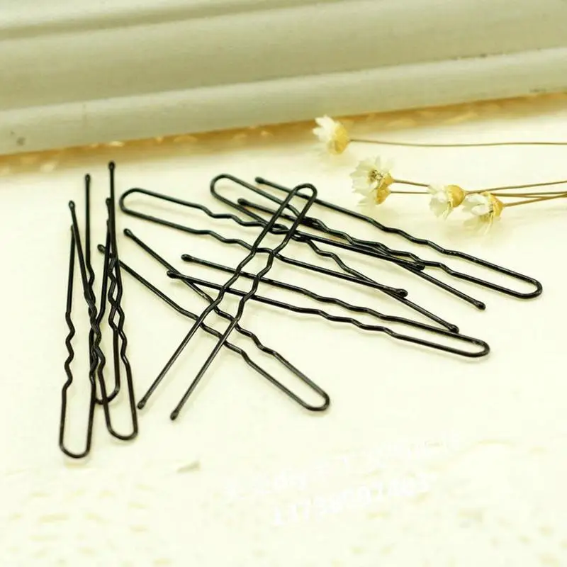 1 набор профессиональные заколки для волос черные Кудрявые Волнистые ручки