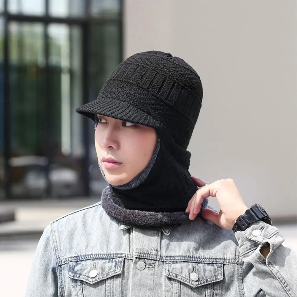 

Winter Warm Beanies Hats For Men Skull Bandana Neck Warmer Balaclava Women Wool Scarf Caps Gorras Bonnet Knitted Hat O6d4