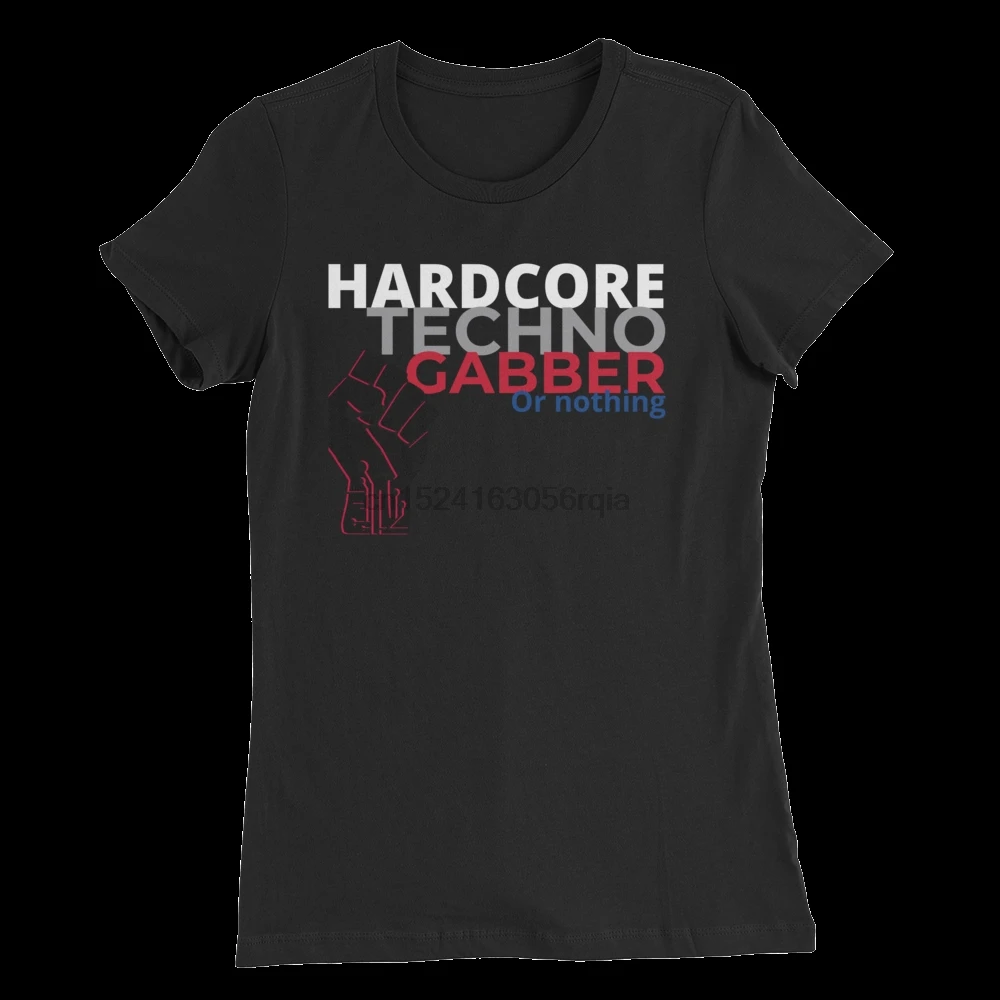 Черная футболка для девушек с техническим габором хардкор или ничего. Доступны