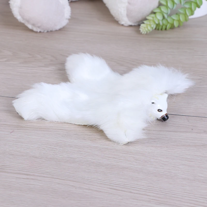 

Hot sale 1:12 Dollhouse Miniature Bearskin Carpet Mat White Rugs Doll House Floor Decor