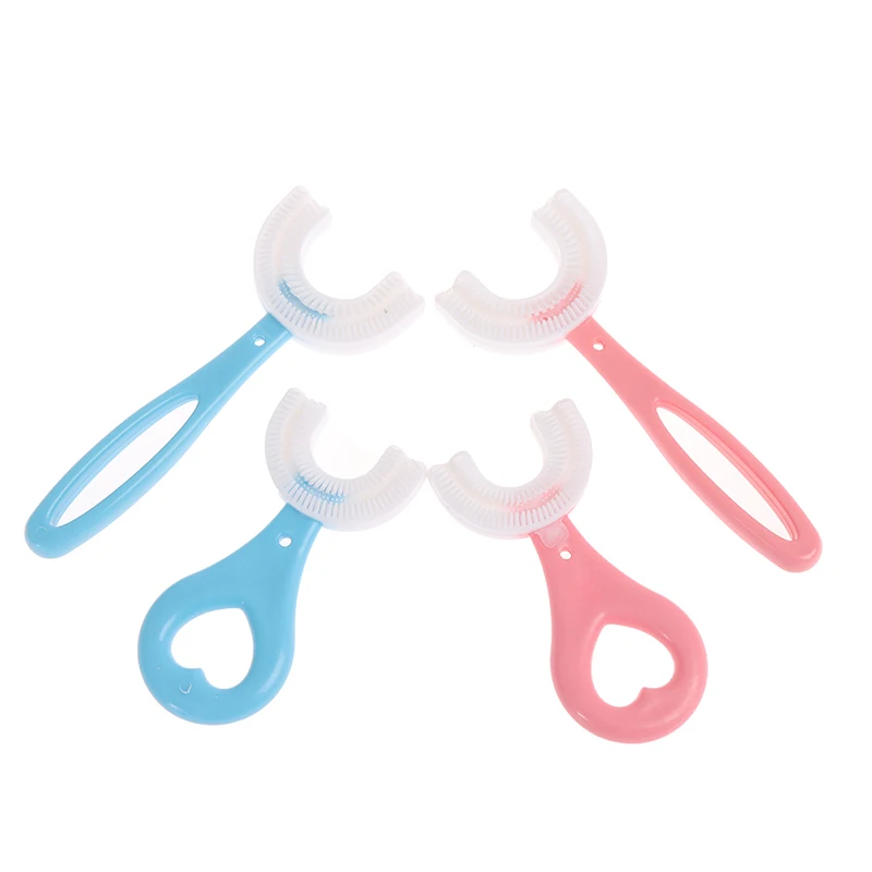 

2021 Baby toothbrush children's teeth oral care cleaning brush convenient simple food grade silicone baby toothbrush Teeth Care