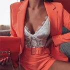Сексуальный офисный Женский комплект BoozRay из двух предметов, женский костюм, лето-осень 2021, блейзер и брюки, комбинезон, повседневный костюм, костюмы