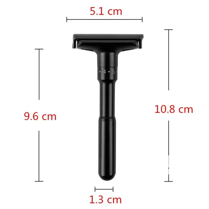 

2021 Luxurious Black Adjustable Safety Razor Can Design Razor Shaving Classic 5 Gift on Blades It Stand Name Men Safety L5U4
