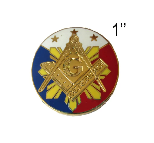 No.1 Розничные значки масонства металлический значок масон, вольный каменщик Национальный флаг США Дания шотландские Филиппины Япония - Цвет: No.1