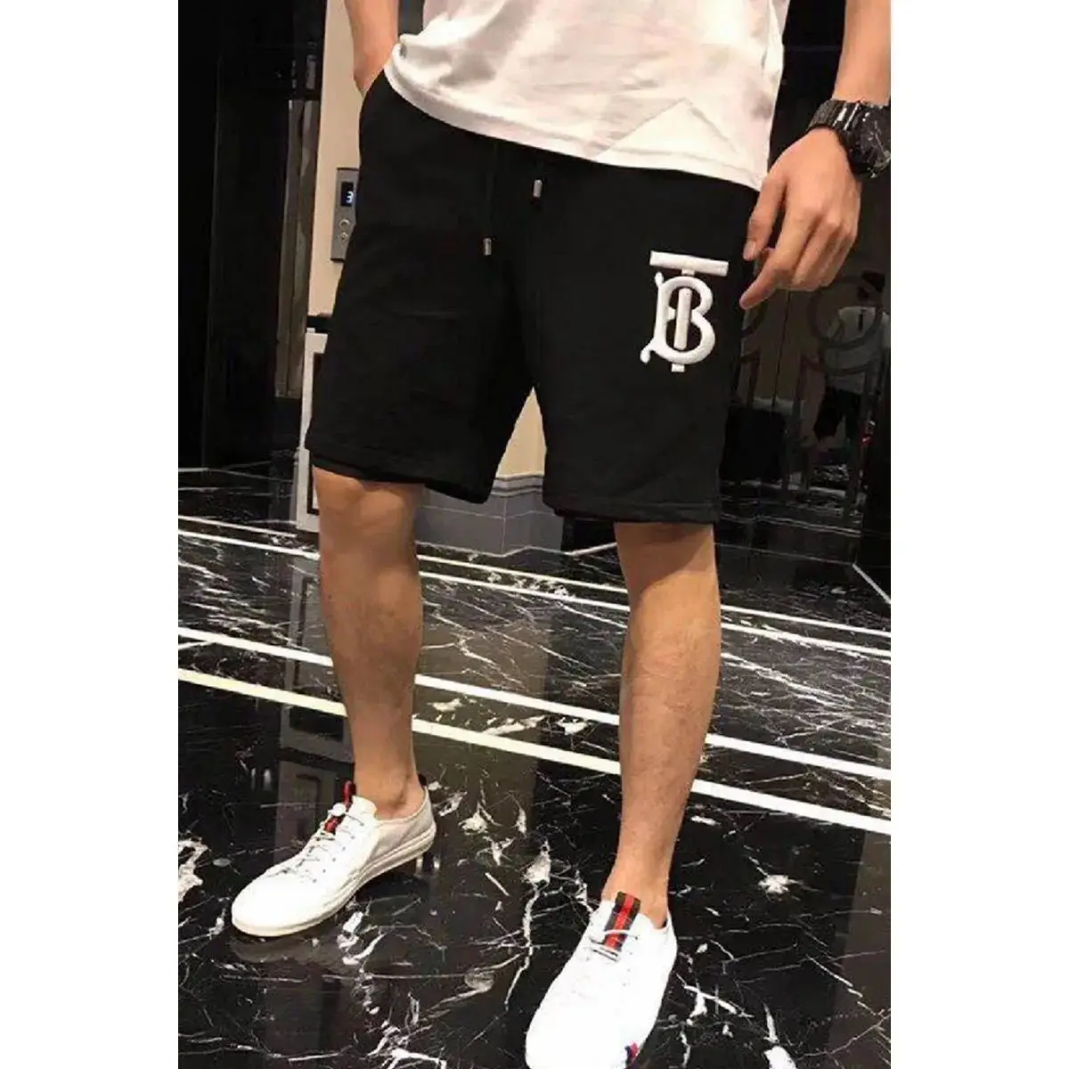 

Trendy Brand New Summer Products Letter Embroidery Youth Men's Casual Pants Beach Sports Five Point Fashion Slim Shorts