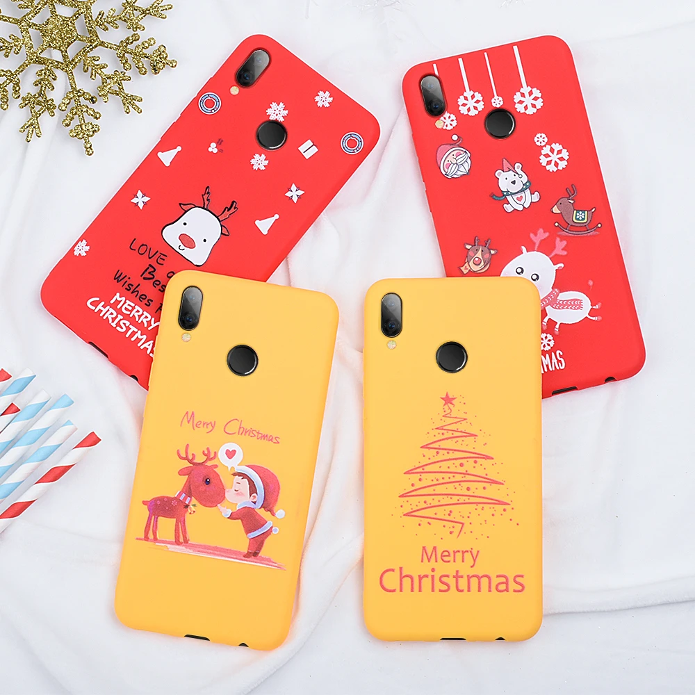 Мягкий чехол из ТПУ с рисунком Санта-Клауса для Xiaomi mi 8 9se 9T Pro рождественской елки