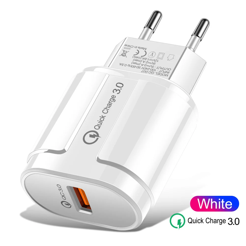 EU White Олаф Быстрая зарядка 3,0 USB зарядка для samsung S7 S6 Edge A3 iPhone huawei EU US UK штепсельный адаптер Быстрая зарядка QC 3,0 зарядное устройство для мобильного телефона - Тип штекера: EU White