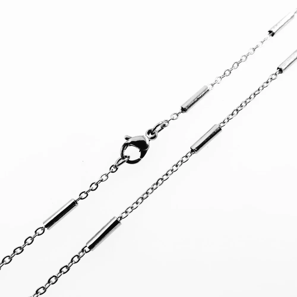 Мужская и женская цепочка из нержавеющей стали ожерелье с бусинами заводская