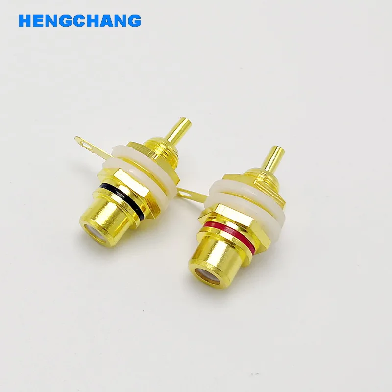 RCA разъем Чистая медь с позолоченным AV RCA гнездо 8 шт./лот