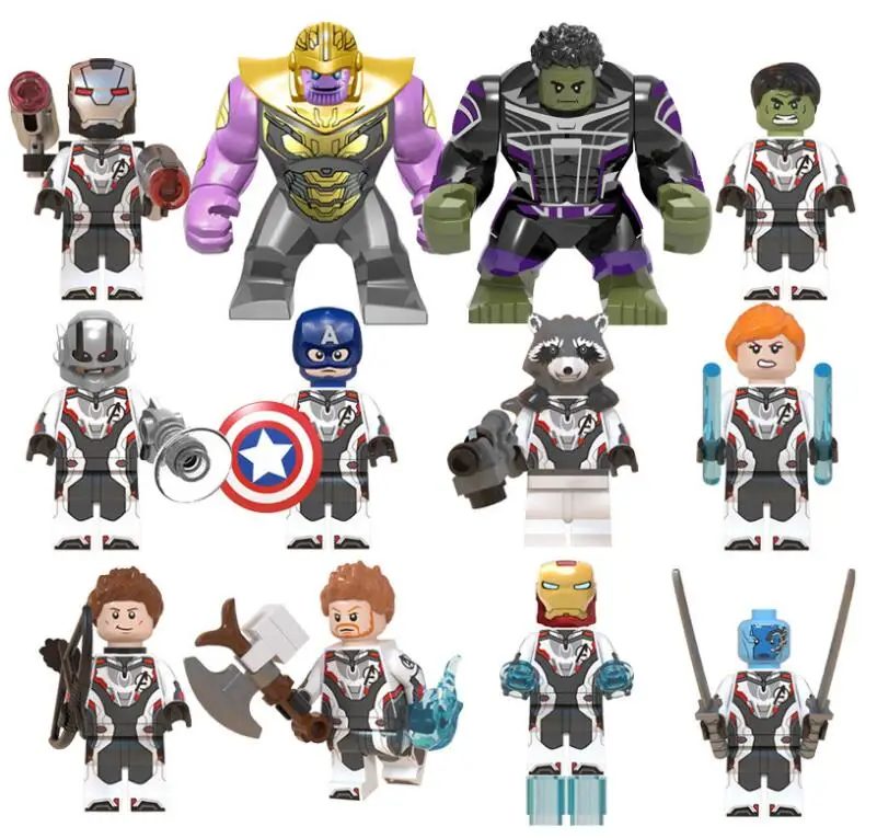 12 шт./компл. Мстители Marvel: Endgame танос Халк Железный человек Тор Капитан