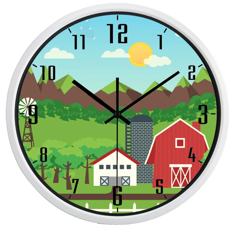 

European retro castle home decoration mute clock wall clock