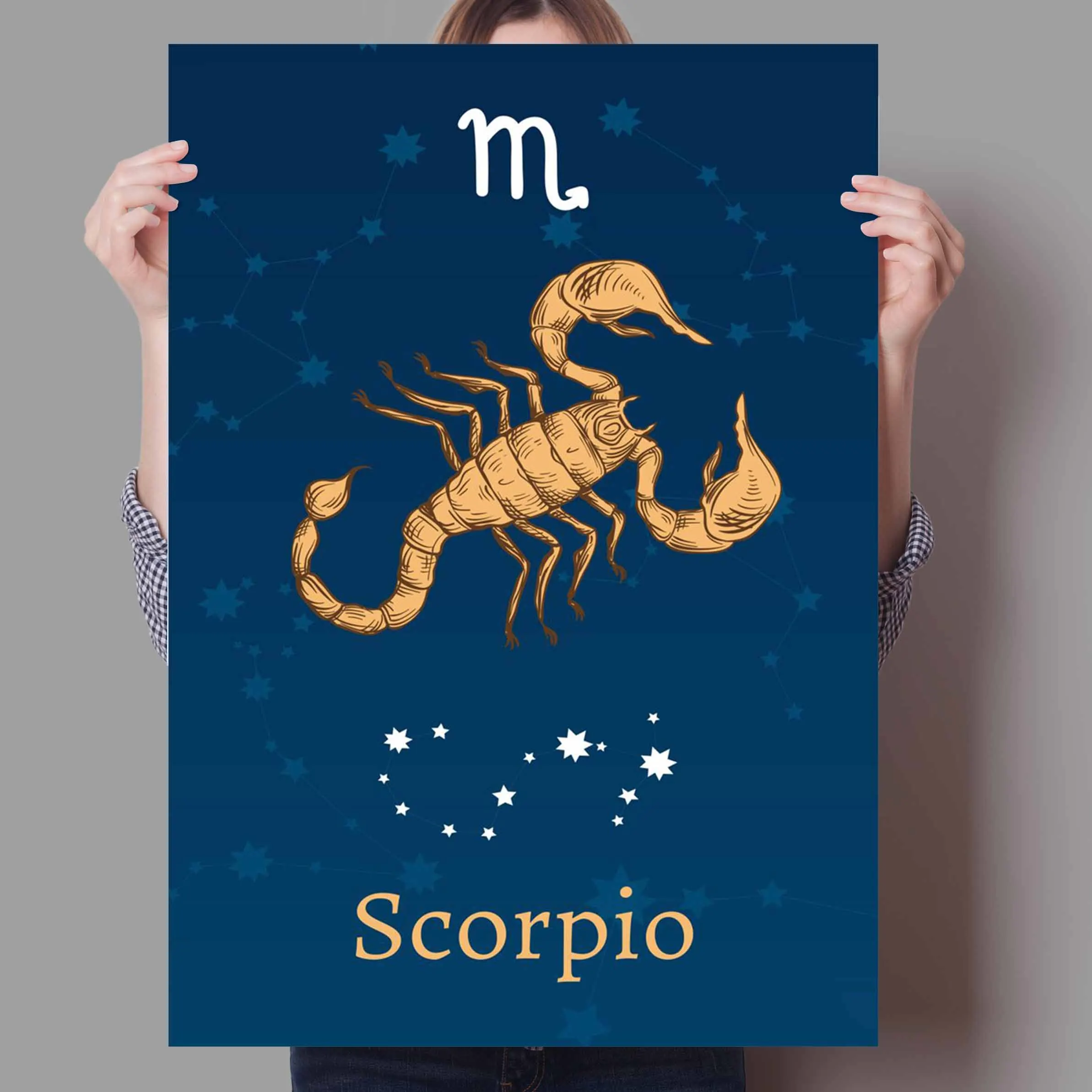 WTQ созвездие астрология Sign Минималистичная Геометрическая Картина на холсте