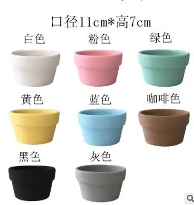 Цветочный горшок из красной керамики макарон креативный керамический в