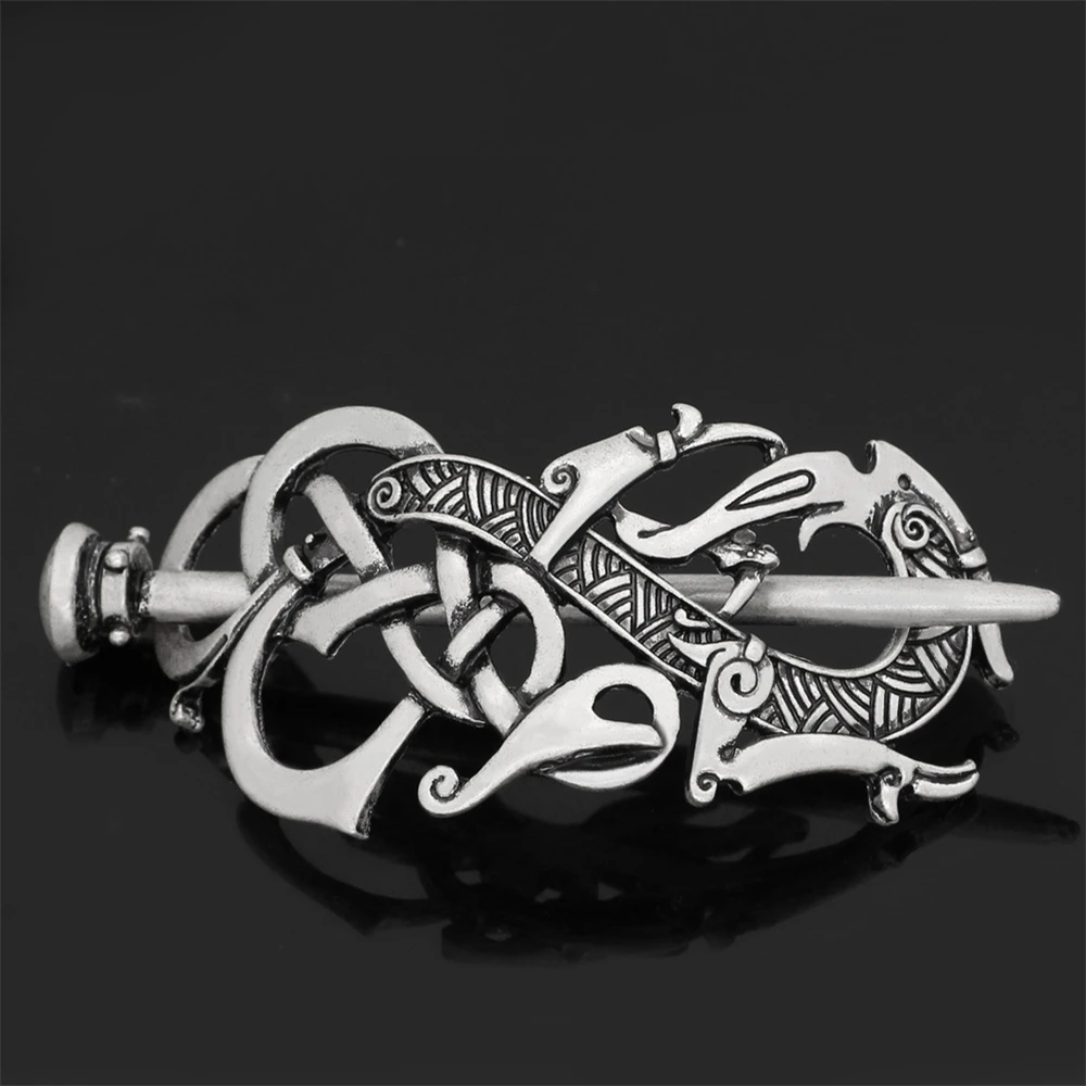 Заколки для волос скандинавские кельтские узлы в Форме Дракона винтажные руны